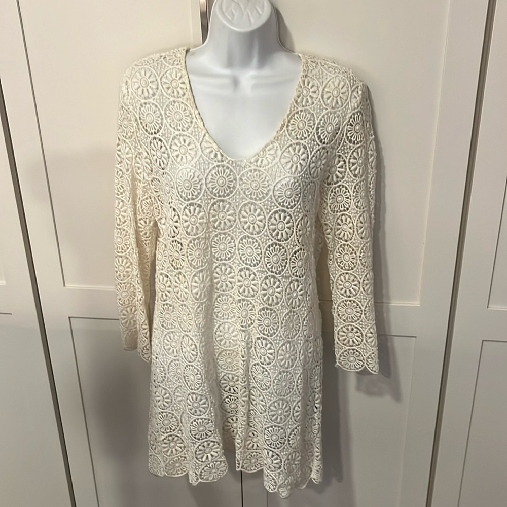 J.McLaughlin Cotton Lacy Tunic M